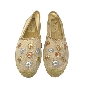 Jack Rogers Palmer Embroidered Canvas Espadrille Loafers